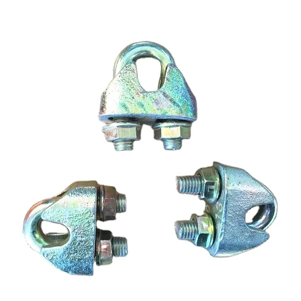 Hot sale hardware yellow zinc casting wire rope clips DIN1142 cable clamp