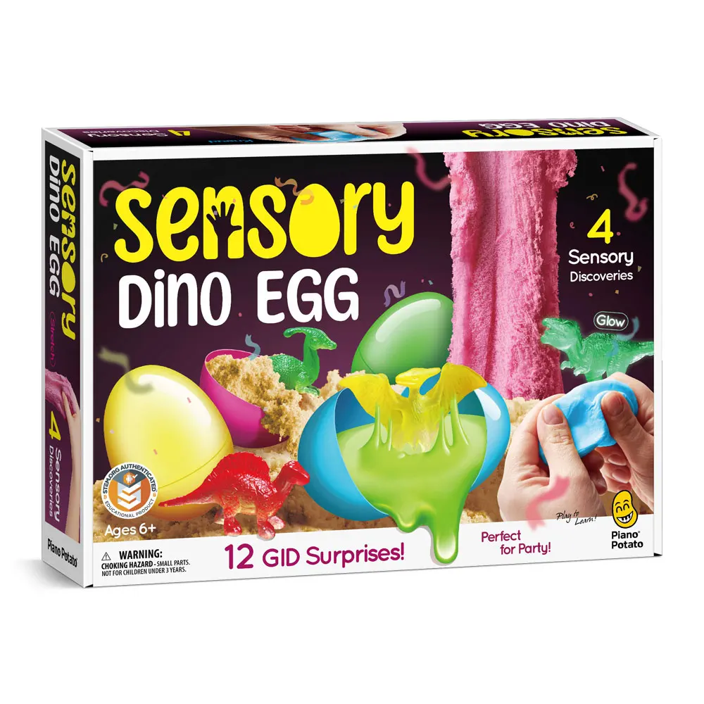 PianoPotato Sensory Dinosaur EGG Explore Kits Discoveries Diverse Slime Glow Dinosaur Toys For Children Educational Kids Kits