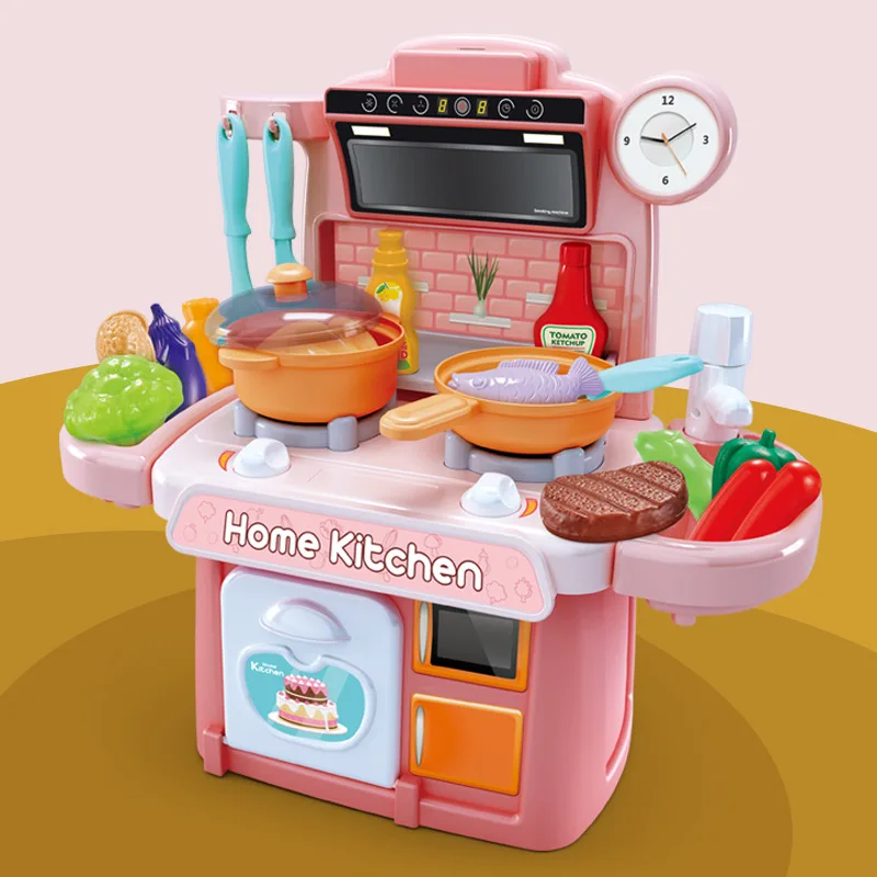 
Custom DIY Free Combination Role Play Children Mini Play House Toy Girls Plastic Kitchen Toys 