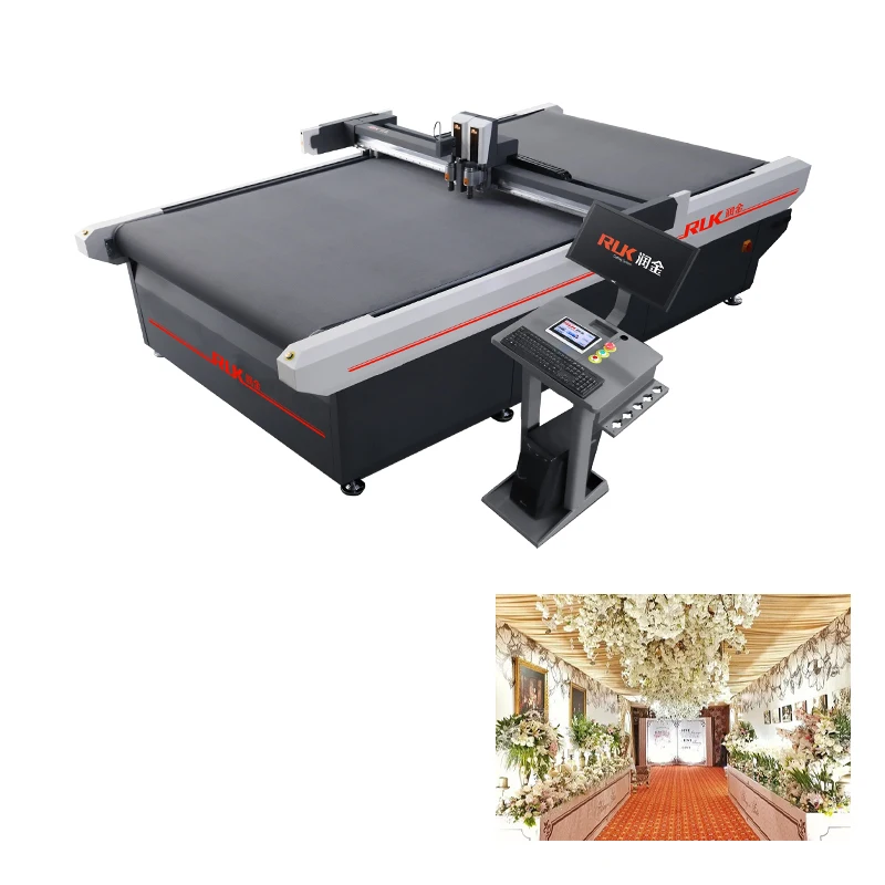 digital oscillating knife paper cutting plotter flatbed corrugated cardboard cutting table