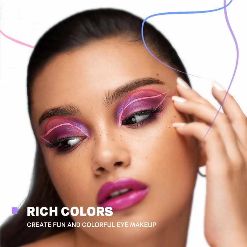 Wholesale Matte Eyeliner Long Lasting Waterproof Vegan Colorful  Eyeliner Pencil Quick drying Liquid Eyeliner private label