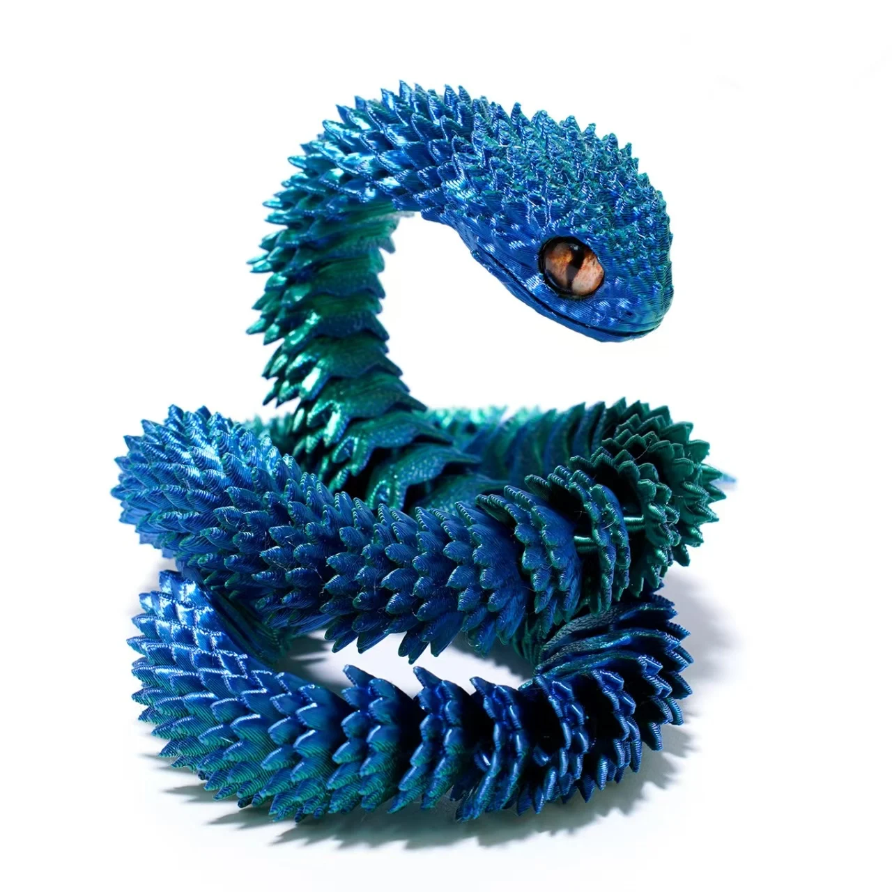 Wholesale Creative 3D Printed Snakes Large Viper Snake Movable Toy for Easter and Chinese New Year of the Snake