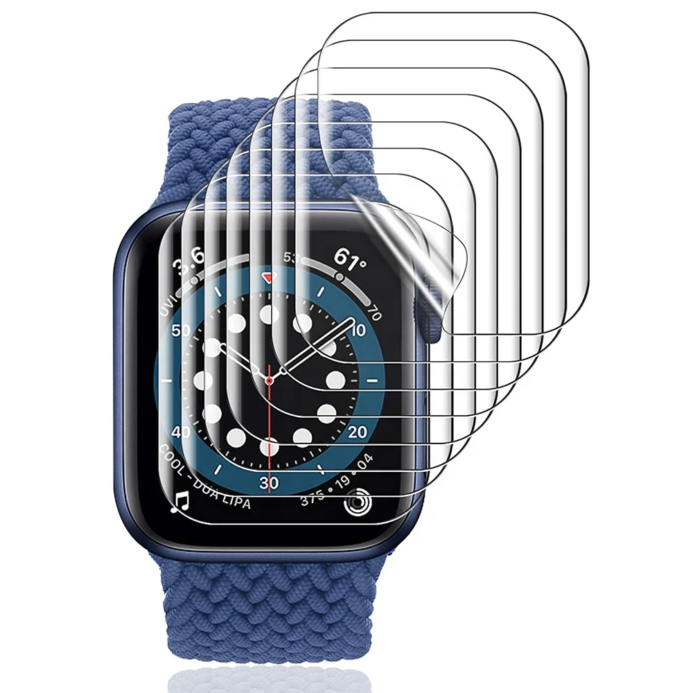 2021 Watch Coverage Self-Healing Bubble Free HD Transparent Flexible TPU Film screen protector For apple watch series 7