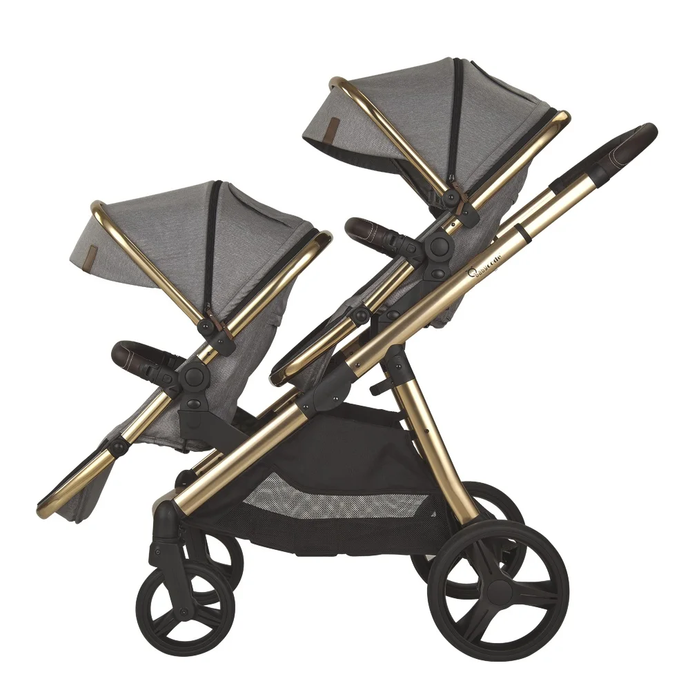 Top Quality Baby Stroller 3 In 1 Custom Style Twins Baby Pram Factory Supplied Mama Pushchair