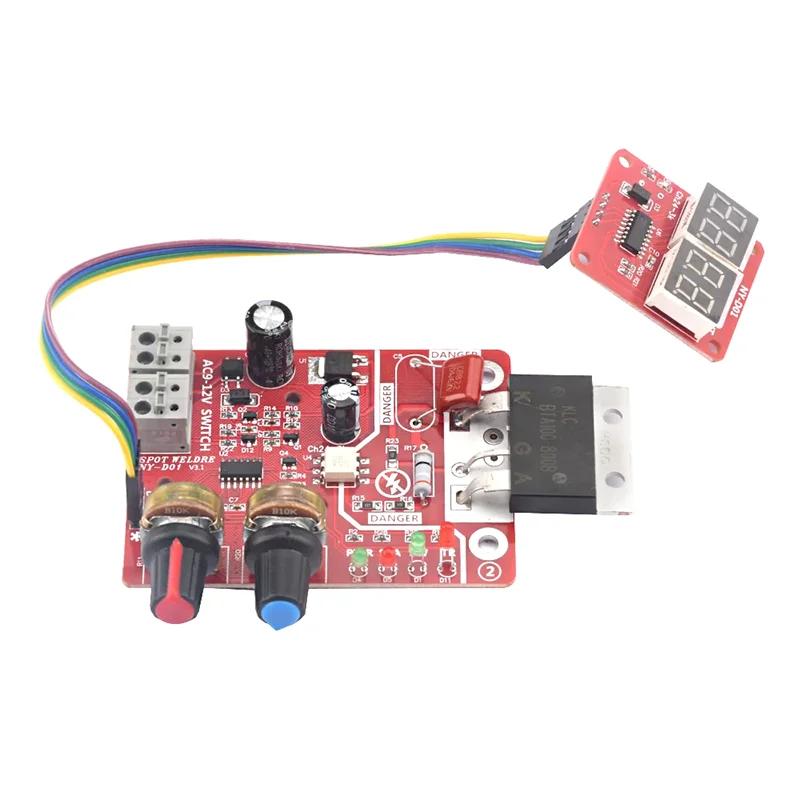 NY-D01 Control Board 40A/100A Spot Welding Machine Control Board Welder Panel Adjust Time Current Digital Display