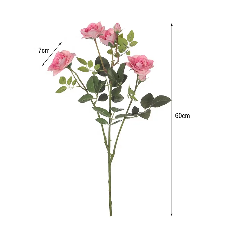 Oh Arts High quality Artificial PEVA Natural touch 60CM Flowers Rose for wedding home party