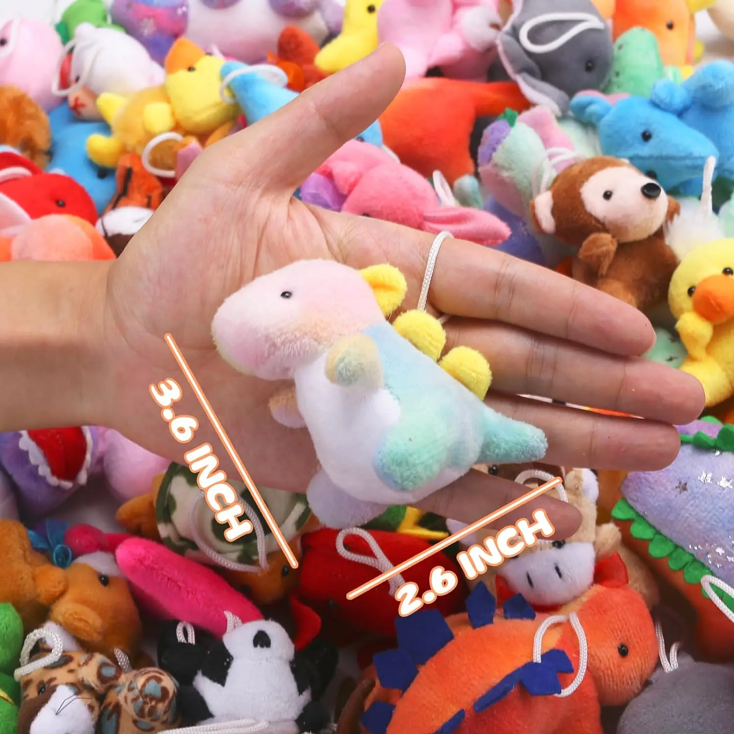 BSCI Kawaii Mini Cheap PP Cotton Assorted Crane Machine Peluches Stuffed Animal Keychain Plush Toy Vending Claw Machine Toy Doll