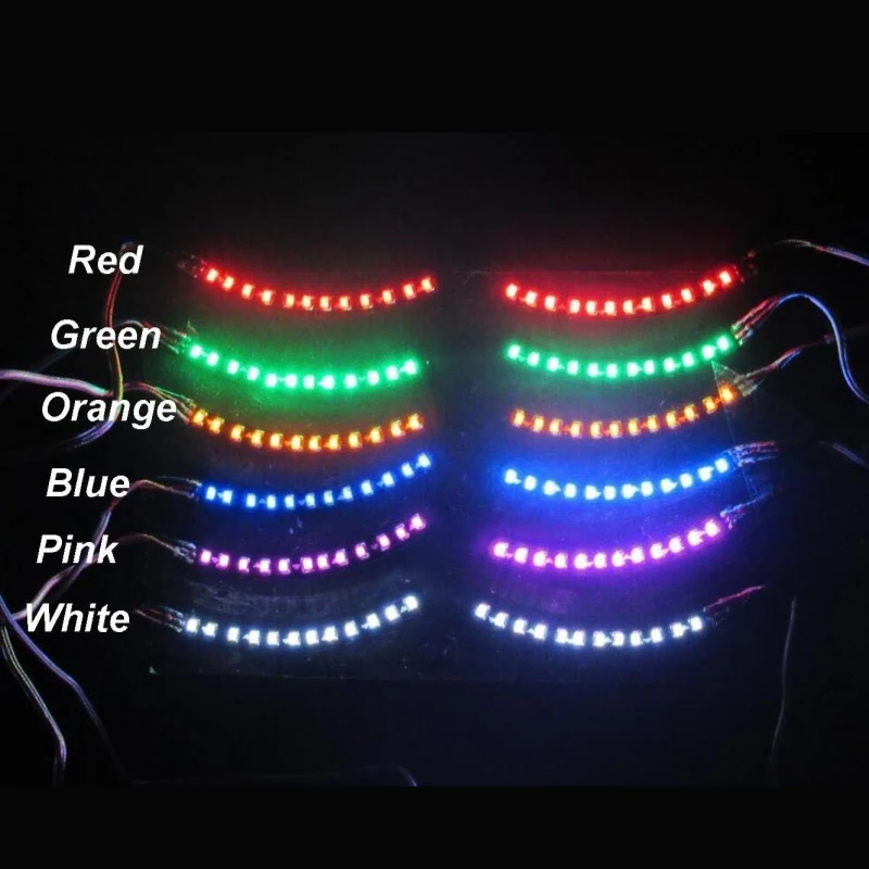 LED Light False Lashes Fashion Halloween Christmas Party Costume Accessories Eyeliner Color LED Eyelashes