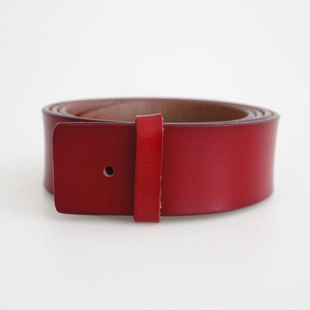 3.8cm   cowhide leather business belt for men and women  Smooth Buckle Leather Belt