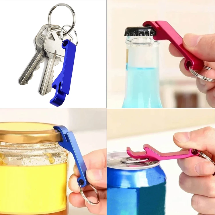 Promotional Cheap Aluminium Alloy Metal Bottle Opener Key chain Beer Bottle Opener