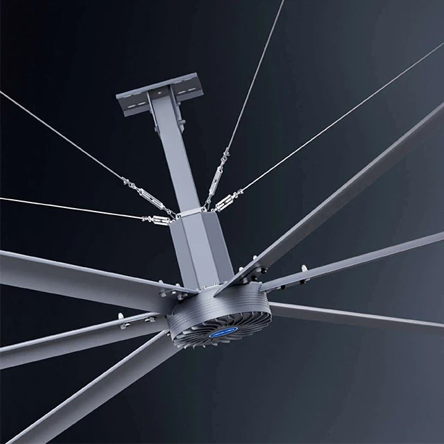 PMSM Motor Aluminum Alloy Blade Big Ass Fan HVLS Commercial Industrial Cooling ceiling Fan