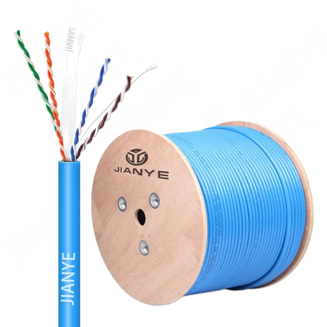 High quality 0.57mm CCA BC OFC UTP FTP CAT6e 1000ft 24awg network cat 6 ethernet cable