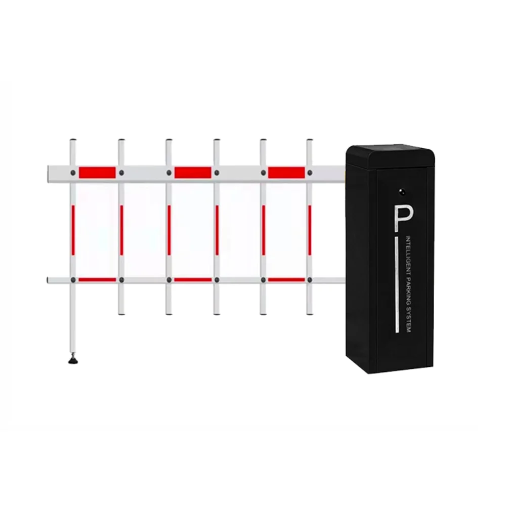 LED Traffic Barrier Gate 24V DC Brushless Motor Intelligent Parking Barrier Gate Support APP Control,Ticket Box LPR System