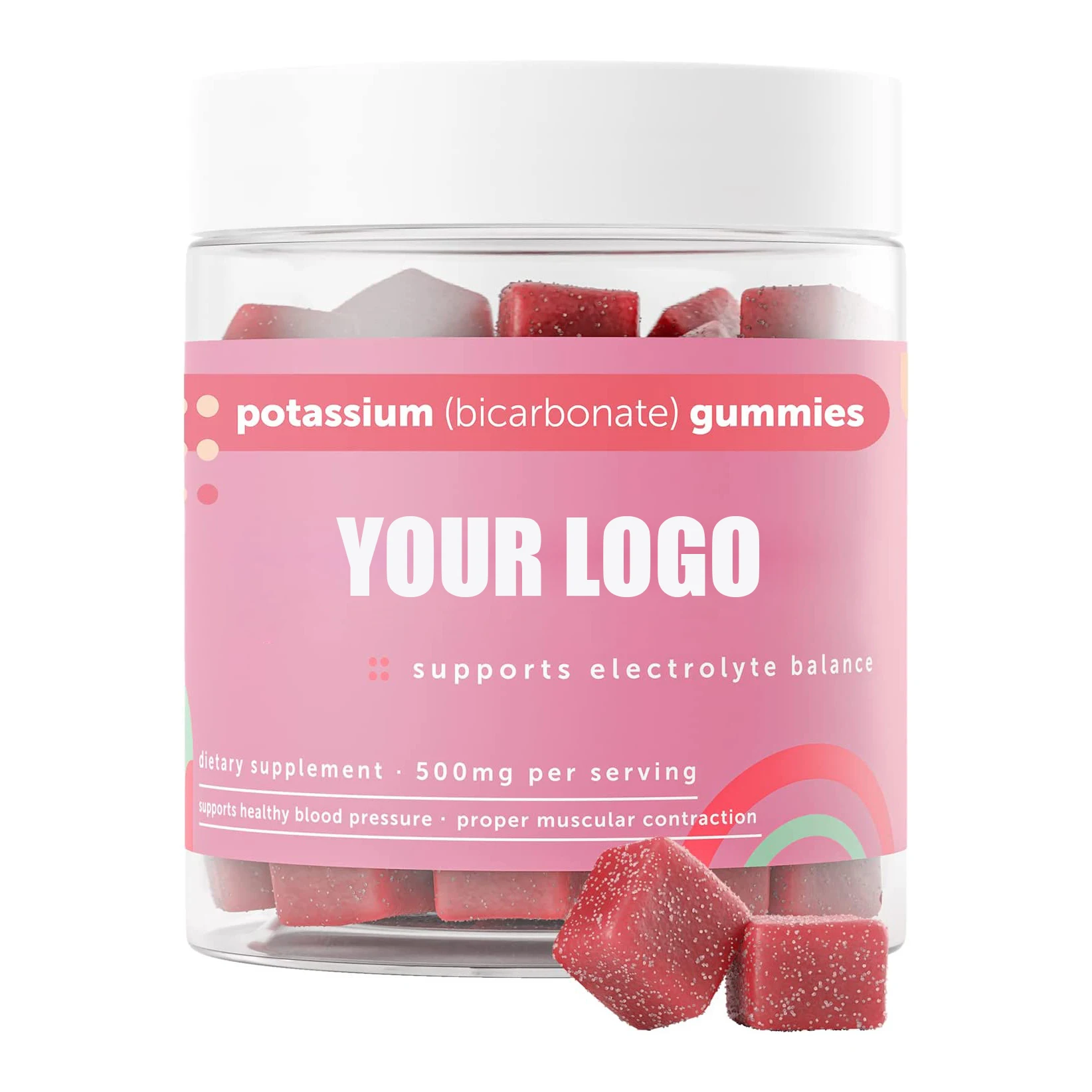 Веганская высококалийная Мармеладка, чистая бикарбонатная минеральная добавка для взрослых и детей, жевательные медицинские добавки