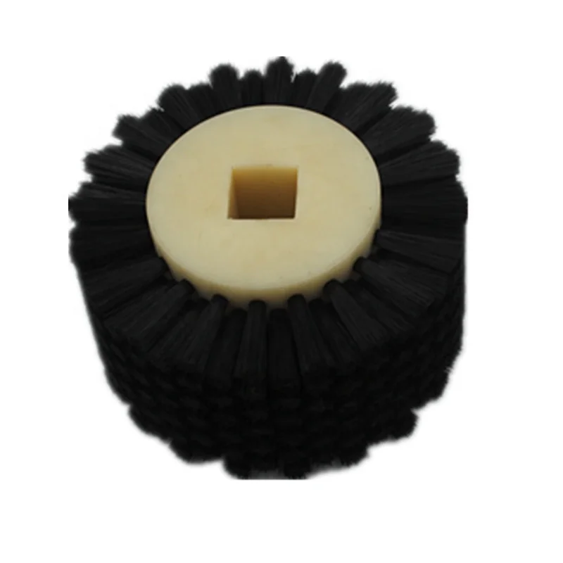 Square hole nylon bristle  roller brush in cleaning machine