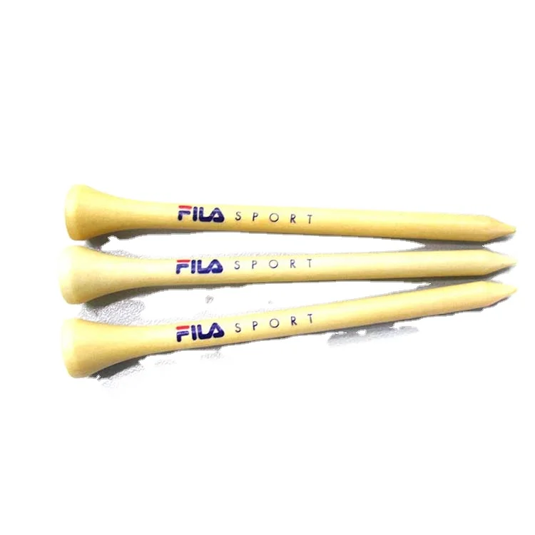 
Golf accessories 4 lines logo golf wooden tees 