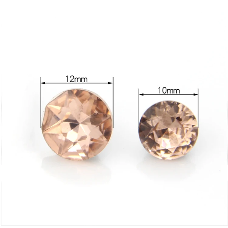 ZM182 Прямая поставка с фабрики оптовая продажа индивидуальные прозрачные алмазные круглые акриловые пуговицы со стразами размера