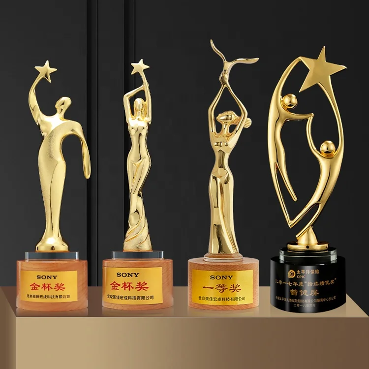 Various design custom crystal metal trophy sport award wholesale