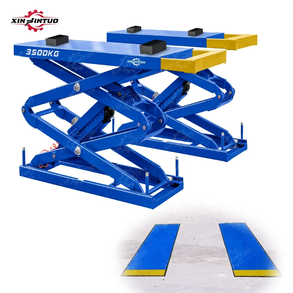 Xinjintuo In Ground Auto Automotive Lift Air Hydraulic Garage Car Lift Scissor Full Rise Scissor Lift