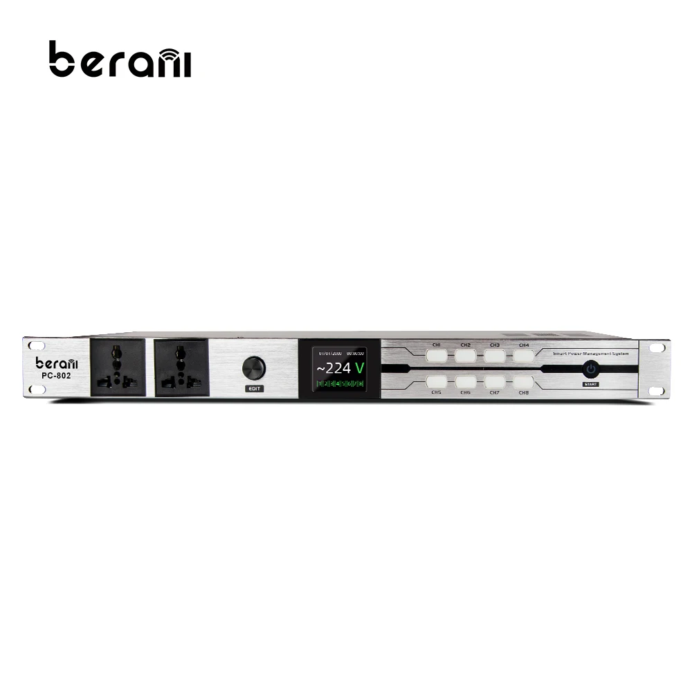 PC-802 Best Selling Products 2023 8/10 Channel Power Sequencer Controller AC 220V 50/60hz 30A for Sound System CN;GUA