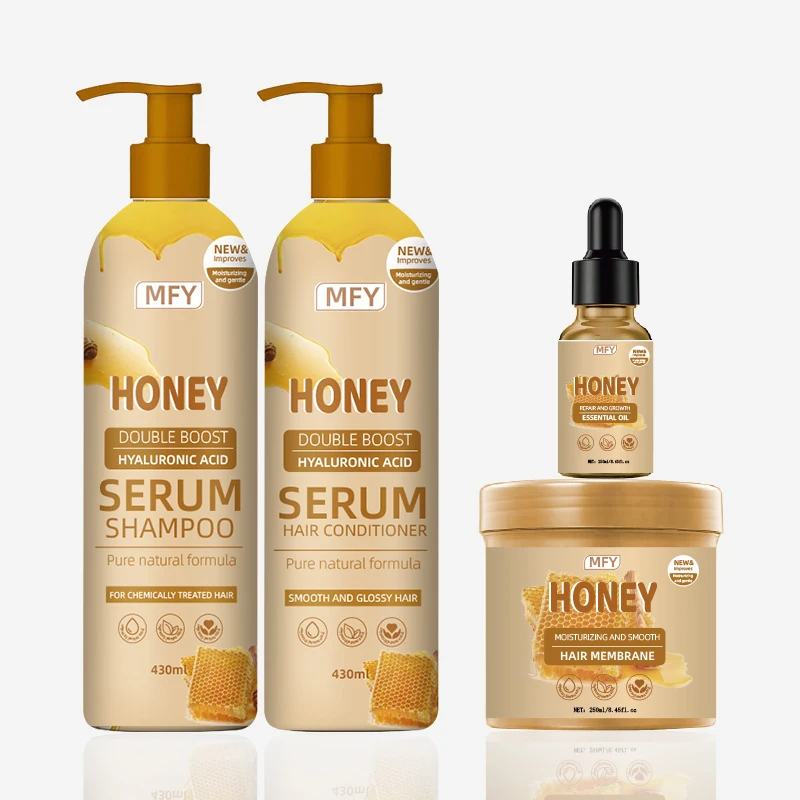 Sulfate and Paraben Free Shampoo with Hyaluronic Acid Keratin Honey Anti-Dandruff Oil Control Moisturizing Shampoo