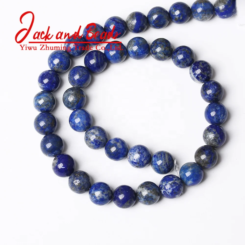 Natural Stone Real Lapis Lazuli Round Loose Beads For Jewelry Making