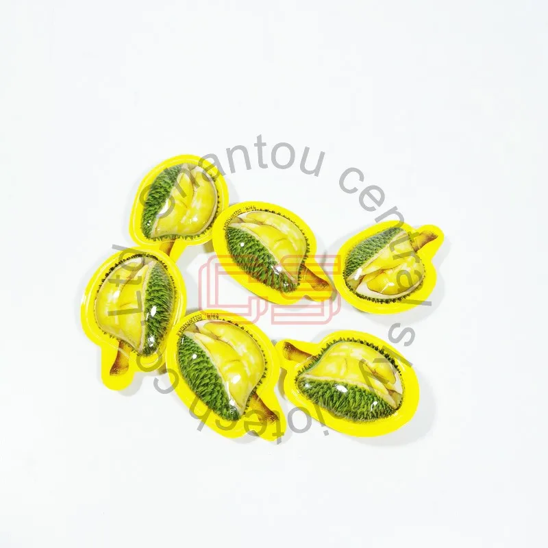 High quality soft durian chewy fudge gummy candy fruit taffy candy with
