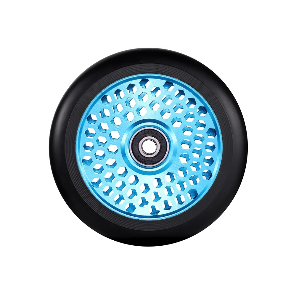 Huoli Pro 110mm 120mm Extreme Sport Pro Stunt Scooter Wheels Wear Resistant PU 88A With ABEC-9 Bearing Aluminum Core