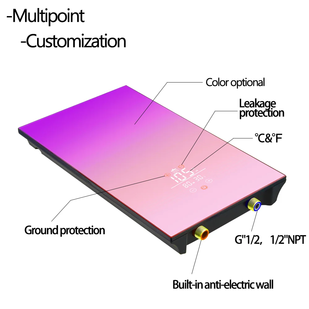 High Power 8KW-11KW Wall Mounted Electric Portable Water Heater Gyser Plastic 2023 High-end Mini Kitchen Heater