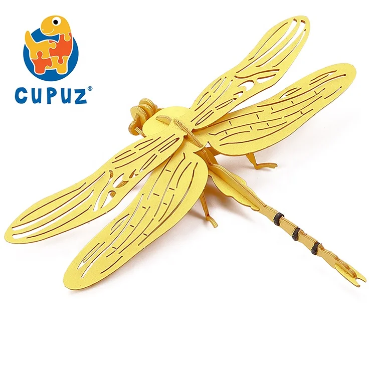 Dragonfly 3d paper insect model puzzle craft