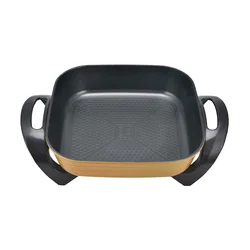 Non-lampblack non-stick electric frying pan electric hot pot quality table top wok cooker flat bottom wok