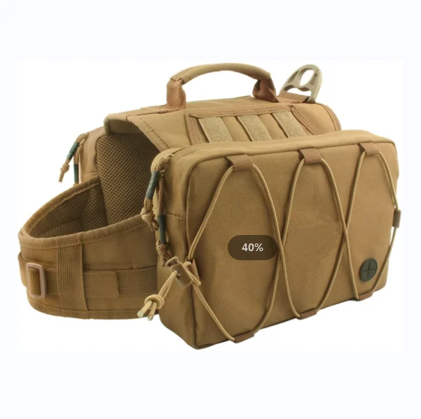 Saddle Bag Dog Backpack Useful Outdoor Hiking As Camping Gear