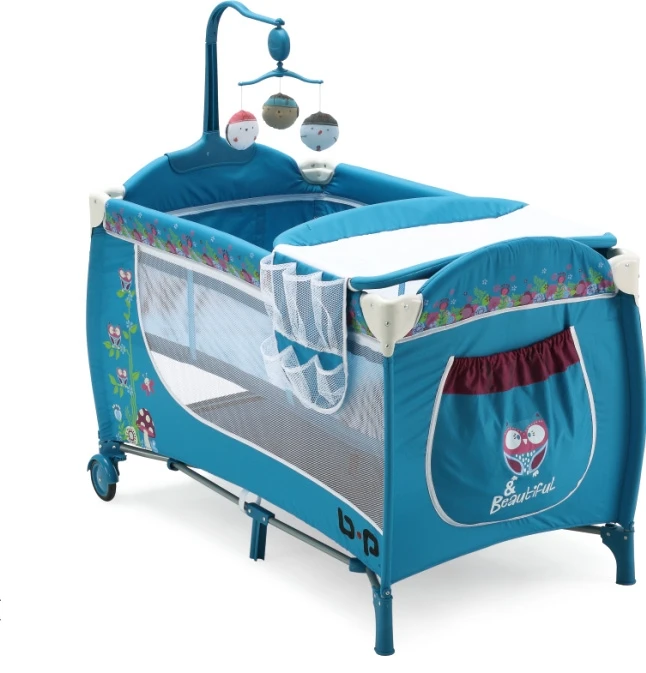 
Portable baby playpen with double layer sleeping bed removable diaper table bed 