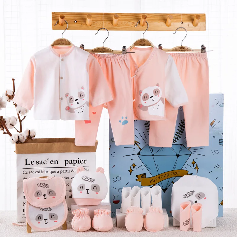 Cotton baby clothes newborn gift box set full moon baby clothing supplies spring autumn and winter