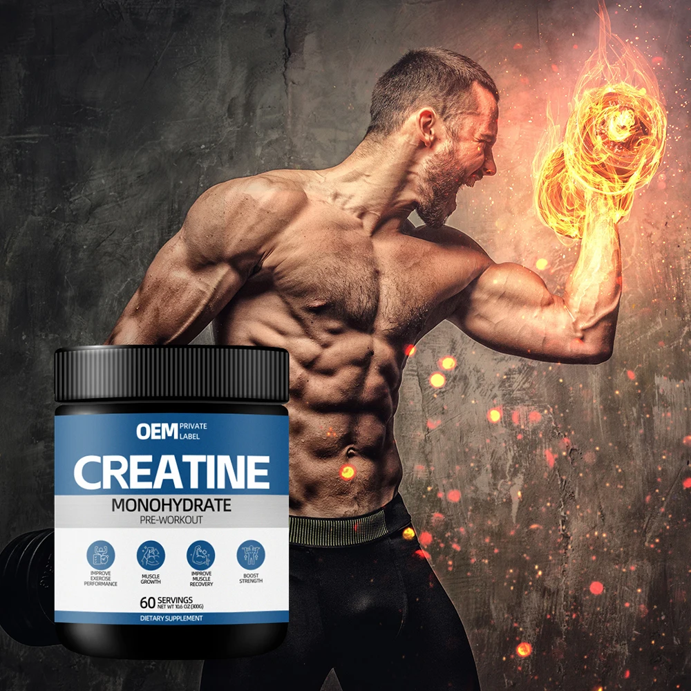 OEM/ODM Creatine Powder Wholesale flavoured Pure Nutricost Creatine Monohydrate Micronized Powder 1kg for Sports and Fitness