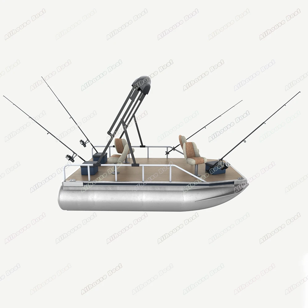 Allhouse Floating Island Swim Fishing Boat Floating Dock Water Platform Aluminum Fishing Pontoon Boat With Seat