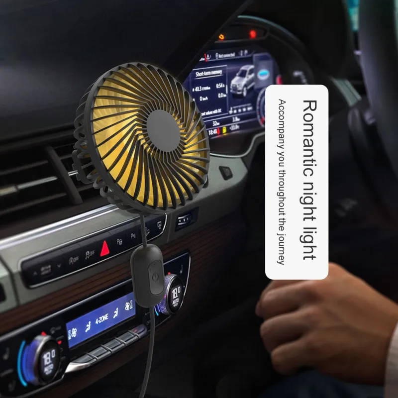  Автомобильный Вентилятор охлаждения бесшумный автомобильный Кондиционер вращающийся на 360 градусов вентилятор для заднего сиденья автомобиля