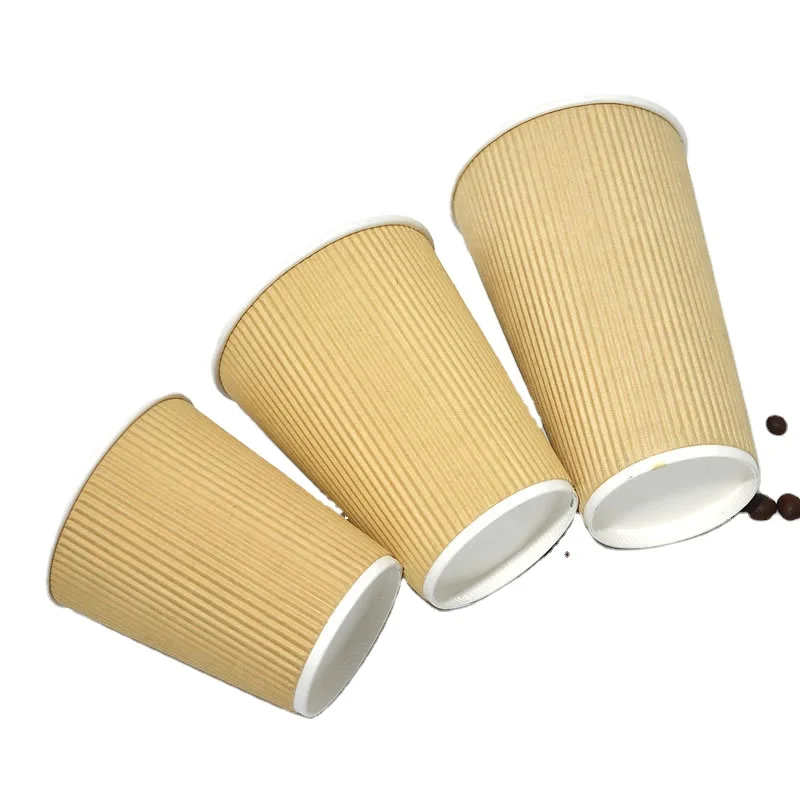 Cheap price 16oz colorful ripple coffee paper cup export to Europe