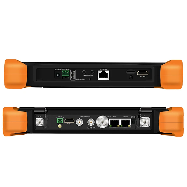 Professional 8 inch 4K IPC OTDR CCTV tester all in one upgrade 48V POE output