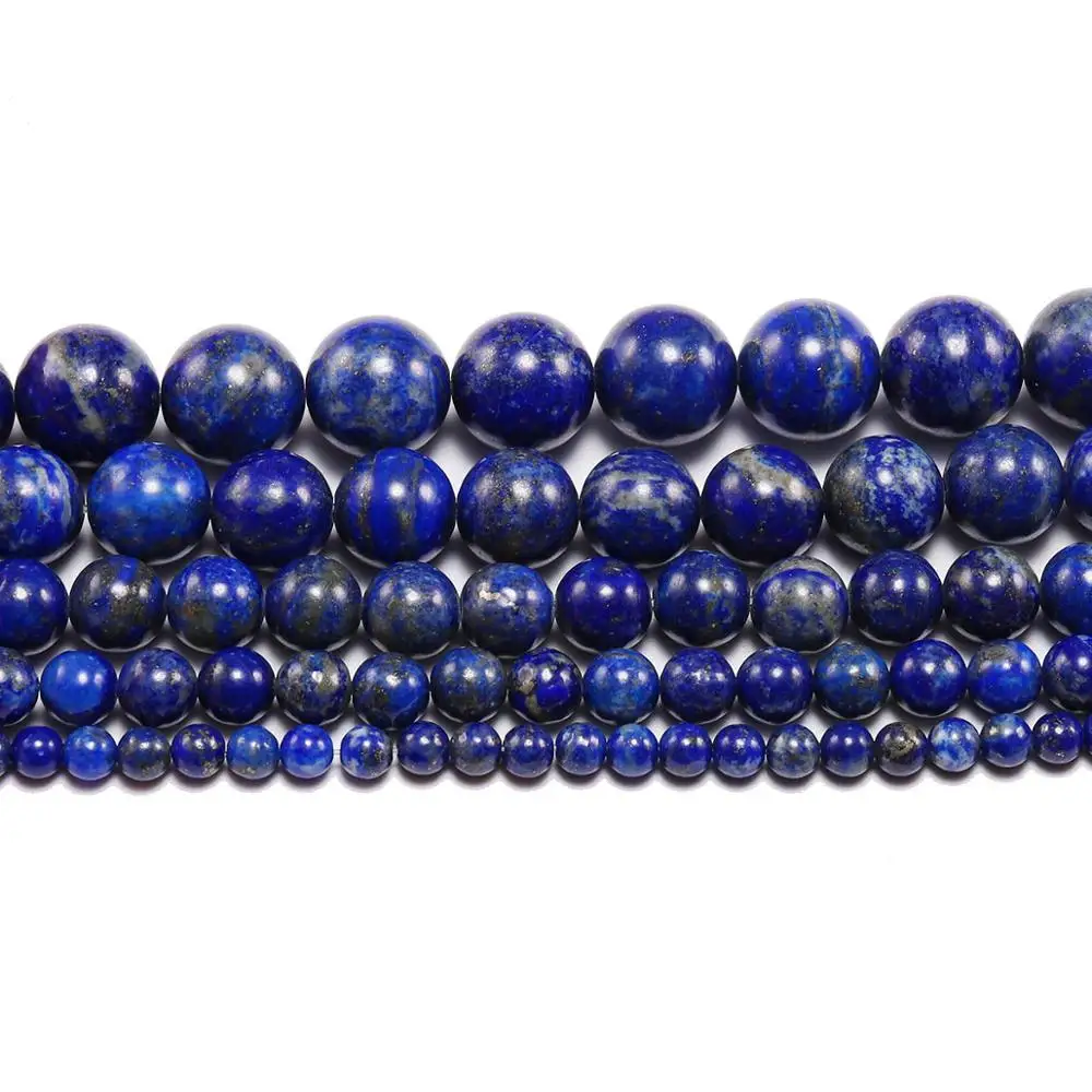 
1strand/lot 4/6/8/10/12 mm AAA Natural Lapis Lazuli Stone Beads Round Loose Spacer Bead For Jewelry Making Findings DIY Bracelet 