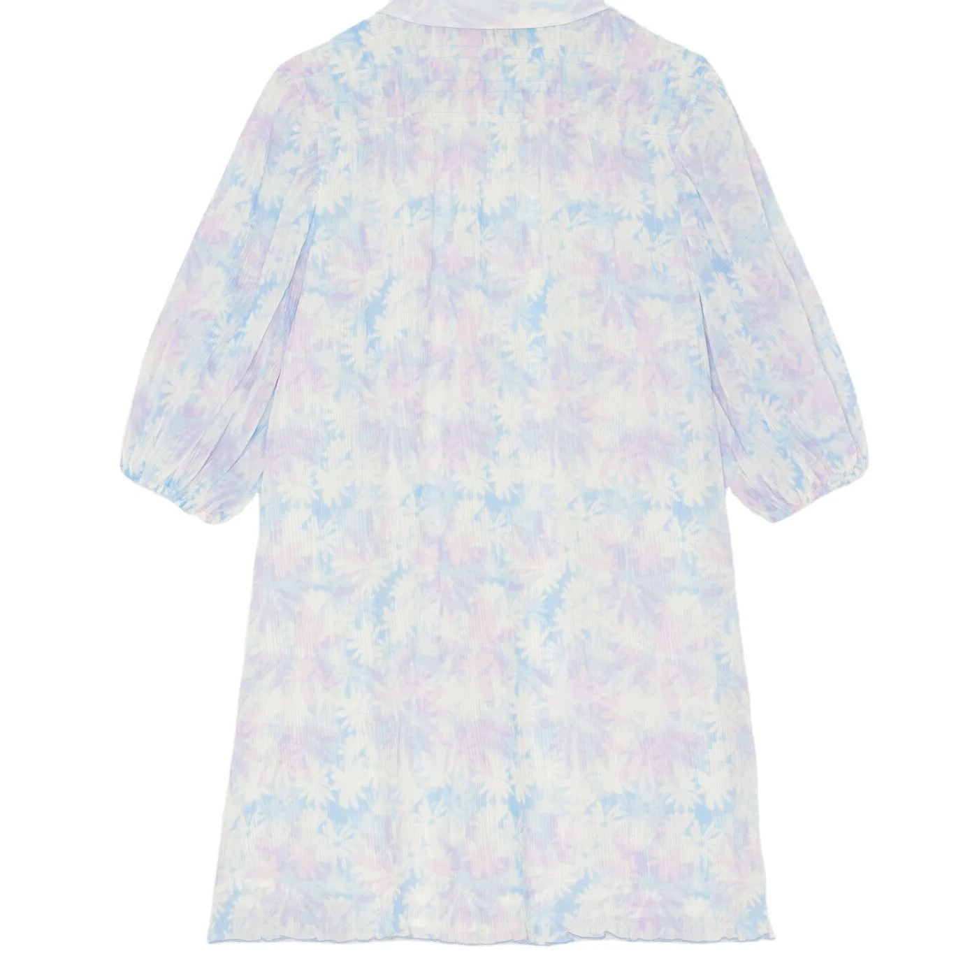 Trendy Custom Women Casual Short Dress Puff Sleeve V Neck Korea Summer Fashion Chiffon Dress 2022