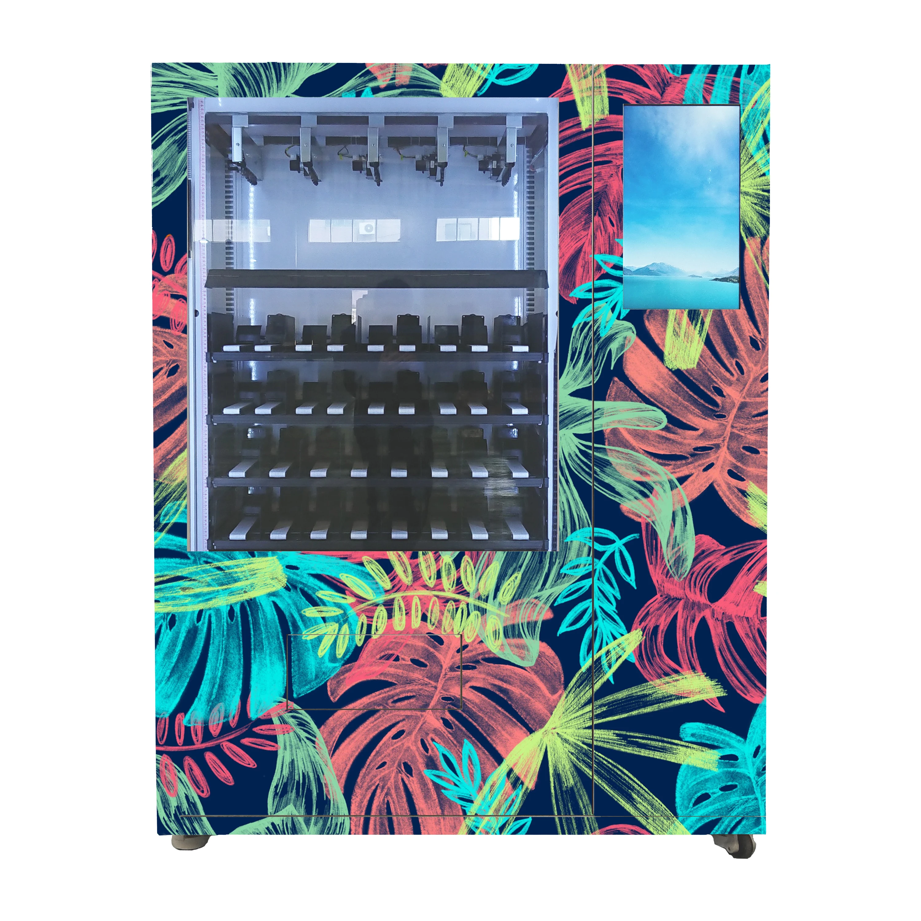 Hat sun glasses socks vending machine with advertising function remote control security camera option