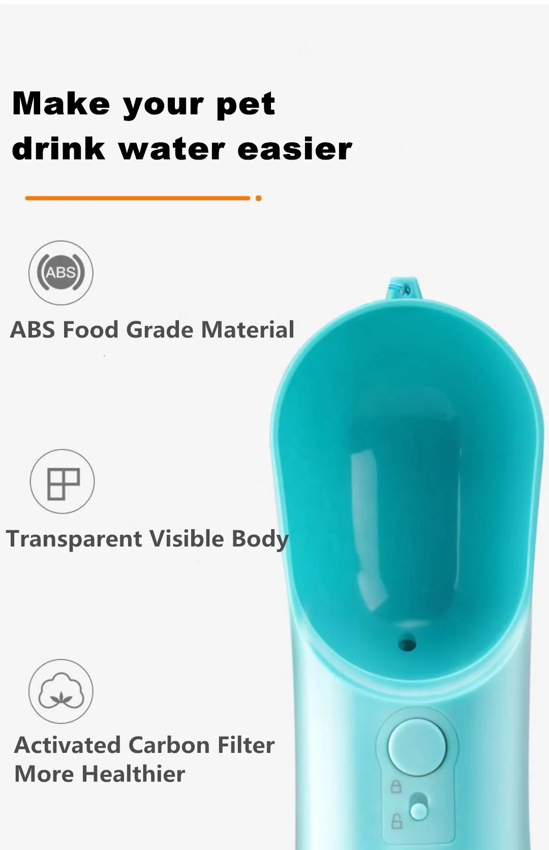 wholesale DOKA Automatic Portable Pet Travel dog water bottle for walking