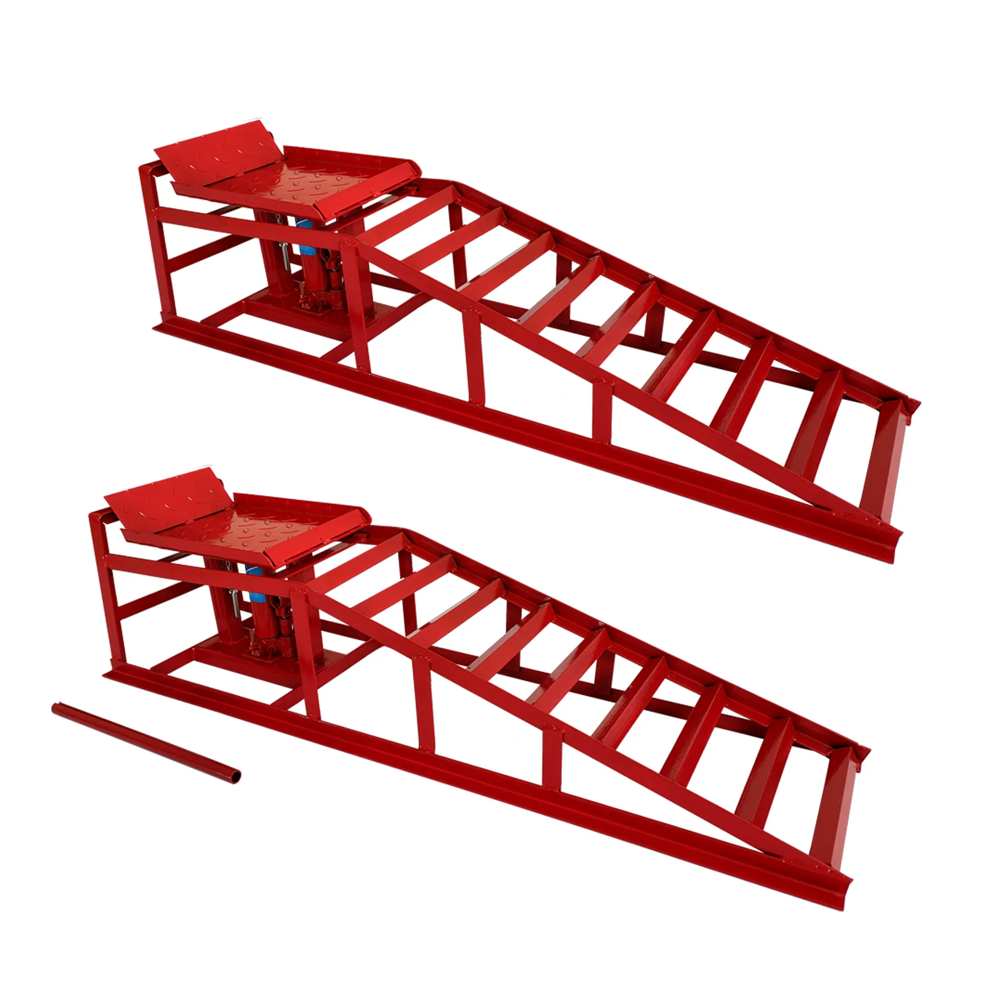 cheap display home garages scissor iron steel mobile adjustable folding electric hydraulic car ramps with jack for sale