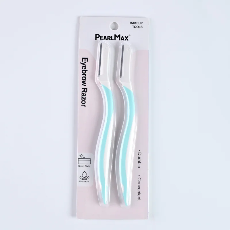 Flamingo eyebrow trimmer 2-pack female comfortable non-slip safety macro stainless steel eyebrow shaving blade