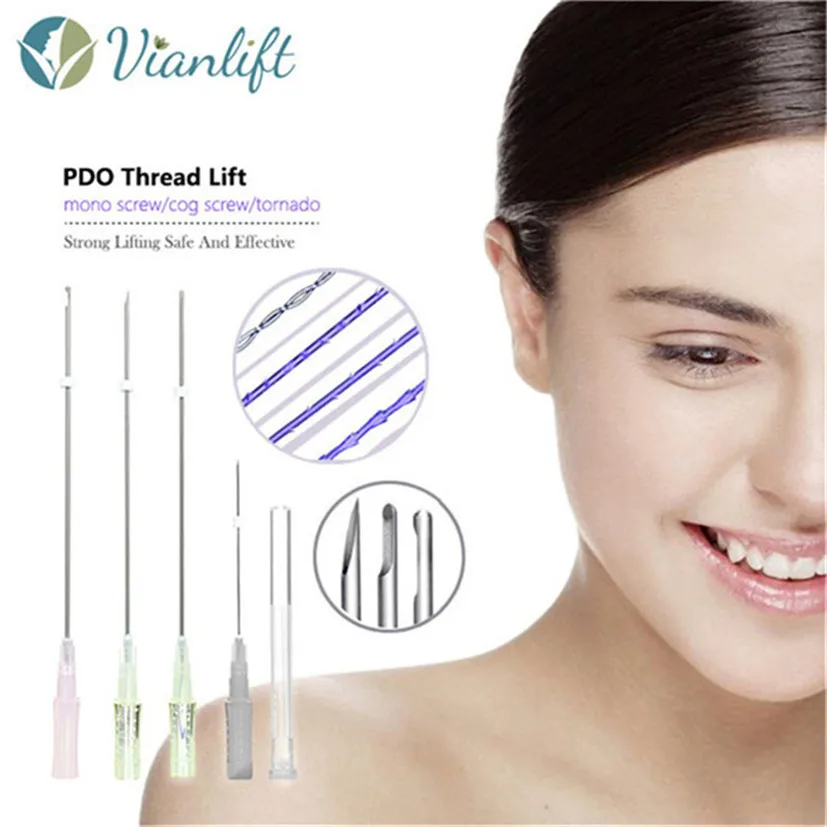 long lasting mono/screw/tornado/cog/ pdo lifting screw thread to facial rejuvenation