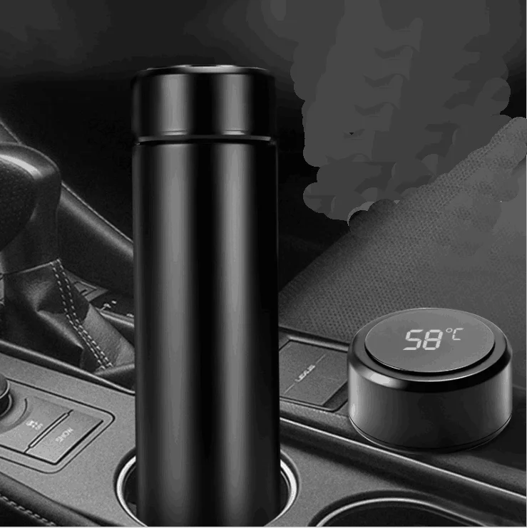 500ml Stainless Steel Vacuum Cup LCD Touch Screen Temperature Smart Water Bottle Stainless steel thermos flask