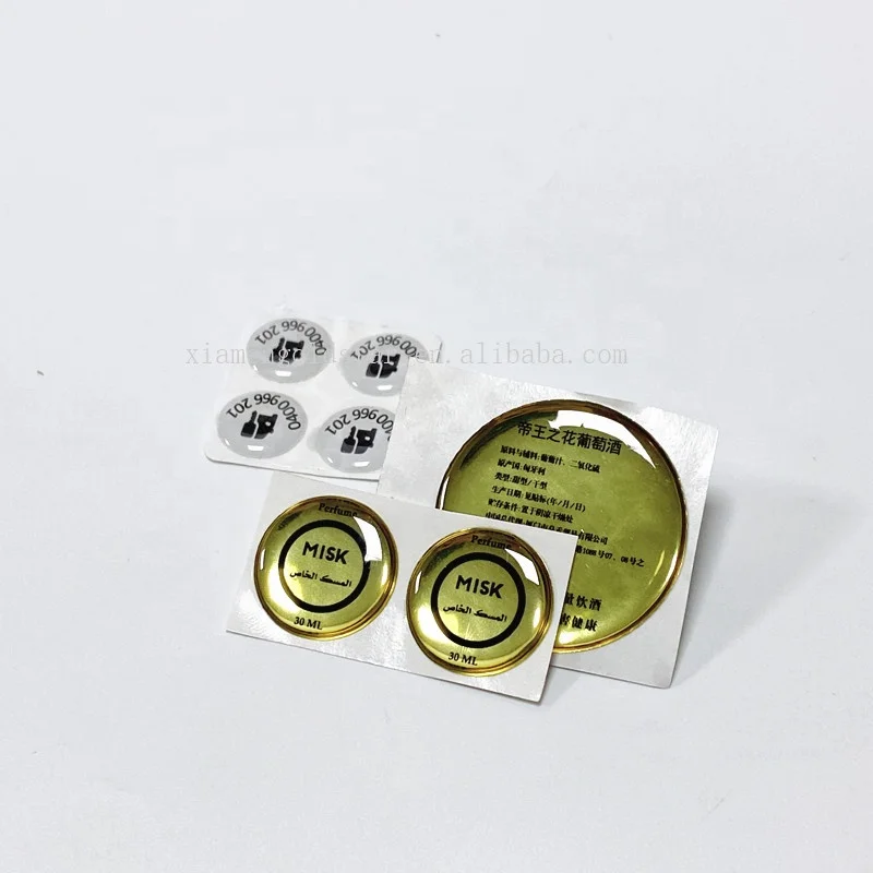 High quality dome stickers epoxy resin machine 3d clear brushed silver epoxy resin sticker