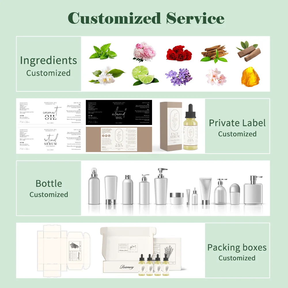 Factory Wholesale Organic Fragrance Oil Pure For Hair Skin Essential Oil Set Natural Plant Exact Essential Oil