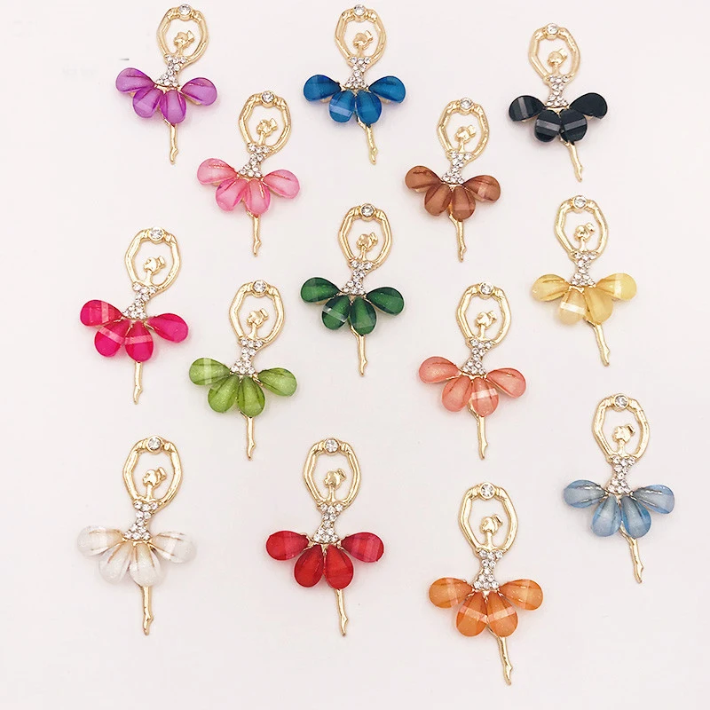 2022 Phone Decoration DIY Custom Jewelry Finding Accessories Dancing Ballet Fairy Girl Shape Charms Pendant For Necklace Making